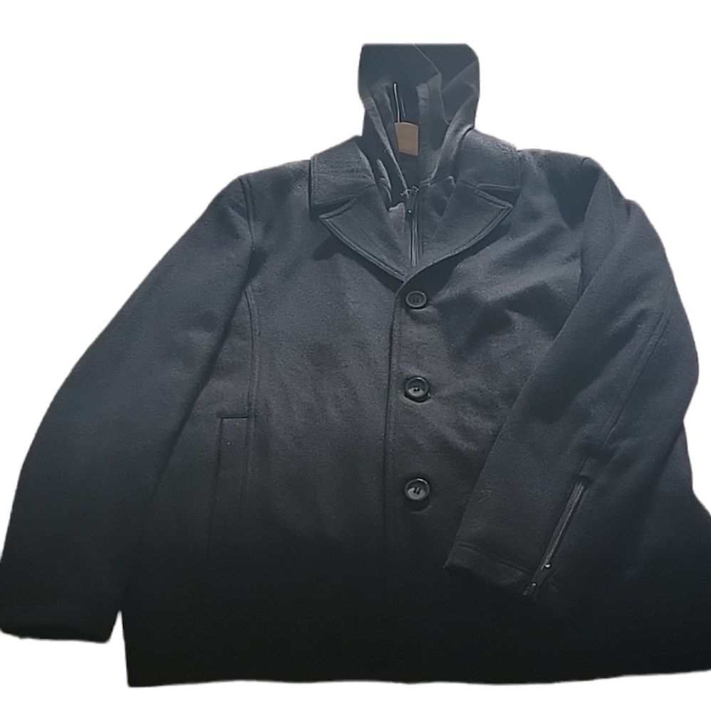 Black Rivet Mens Hooded Jacket